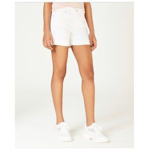 Celebrity Pink Women Denim Cuffed Shorts CJ30613G73 Cotton Optic White Size 0/24